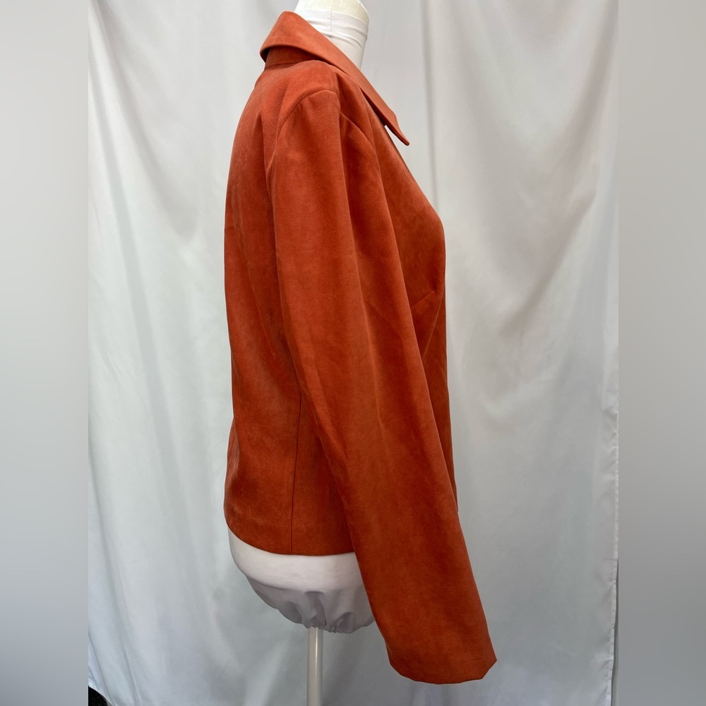 Dressbarn Rust Suede like blouse or jacket women’s size small - Picture 6 of 14
